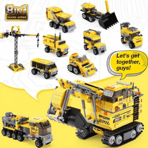 Excavator 8 in 1 Building Block